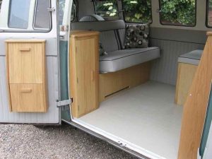 Specialist VW Volkswagen Campervan Wood Cabinets Interiors and Seat Retrim Service CCR Auto Trim